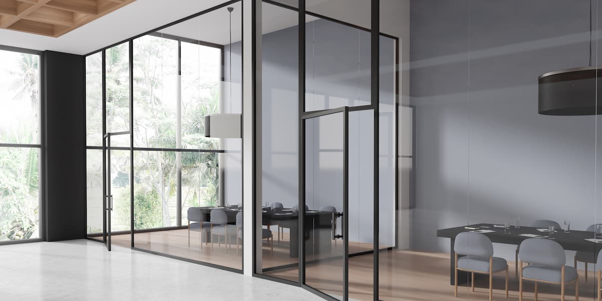 Commercial Tenant Improvements Fast-Track Flooring That Still Lasts Modern glass-walled conference room with large windows