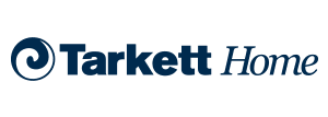 Tarkett Home logo with blue text and swirl